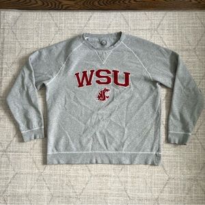 NCAA College Washington State University WSU Cougars Grey Crewneck Sweater